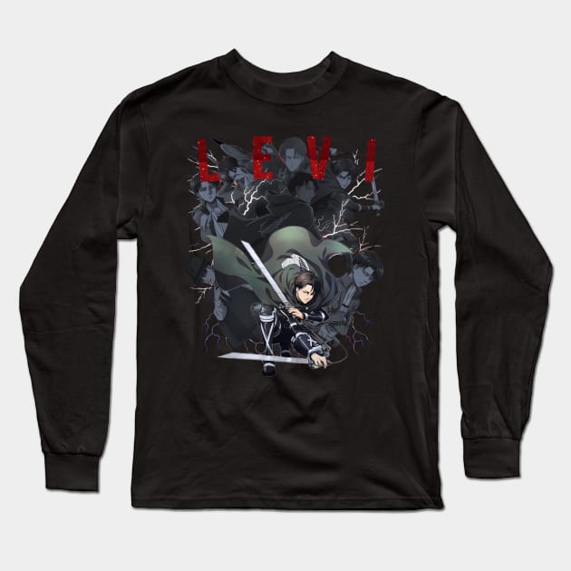 Levi Ackerman Long Sleeve T-Shirt by qlippo3@gmail.com